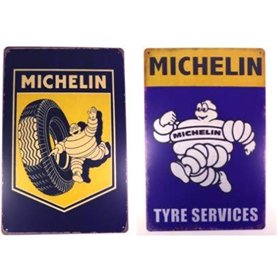 OPO 10 - Lot de 2 plaques en métal Michelin