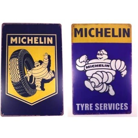 OPO 10 - Lot de 2 plaques en métal Michelin