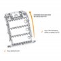Lot de 4 Attaches de tablier rigide Clicksur H875F pour volet roulant - Fixation de volets roulants - Verrou automatique 3 maill