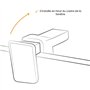 Lot de 2 Supports clic sans perçage pour Tringle à Rideau - Crochets à Pression sans adhésif pour Barres à Rideaux légers et voi