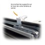 Lot de 2 Supports clic sans perçage pour Tringle à Rideau - Crochets à Pression sans adhésif pour Barres à Rideaux légers et voi