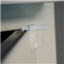 Lot de 2 Supports clic sans perçage pour Tringle à Rideau - Crochets à Pression sans adhésif pour Barres à Rideaux légers et voi