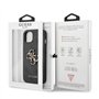 Guess GUHCP13M4GMGGR Coque pour iPhone 13 6,1" Gris 4G Logo Big Metal