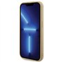 Guess GUHCP15LPMSDGSD Coque pour iPhone 15 Pro 6,1" Doré Coque Rigide Disco Métal Script