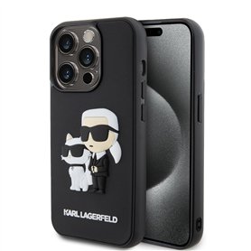 CG Mobile Karl Lagerfeld Coque en Caoutchouc 3D avec NFT Karl & Choupette pour iPhone 15 Pro Max