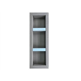 Vente-unique - Niche de Douche à encastrer et prête à carreler avec 2 étagères - 31 x 91 cm - Klara