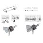 cyclingcolors 2x vis assemblage plan de travail M6 x 65mm étrier relieuse serrage fixation bague plastique ferrure jonction pann
