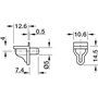 cyclingcolors 20x taquet étagère plastique marron à tenon acier 5mm meuble support maintien plaque tablette vitre armoire vitrin