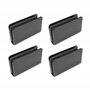 cyclingcolors 4x Contre-pièce loqueteau magnétique pression porte verre acier couche intermédiaire autocollante mousse Vitre Vit