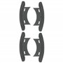 cyclingcolors 4x Embout guidage de lame de volet roulant en PVC noir Coulisse Maintien Treuil Fenêtre Store Ouverture Fermeture