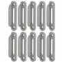 cyclingcolors 10x Gâche à équerre en plastique gris pour serrure à bouton poussoir Push-lock ou à pêne dormant pose en applique
