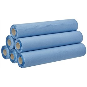 LCH Drap Examen Bleu Plastifié 50 x 115 cm Carton de 6 Rouleaux