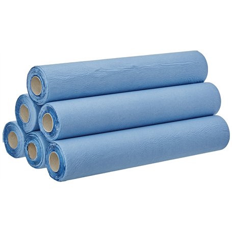 LCH Drap Examen Bleu Plastifié 50 x 115 cm Carton de 6 Rouleaux