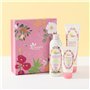 Fleurance Nature- Coffret Rose Délicate Bio- Eau micellaire demaquillante 200ml- Crème hydratante visage 50ml- lait corporel 150