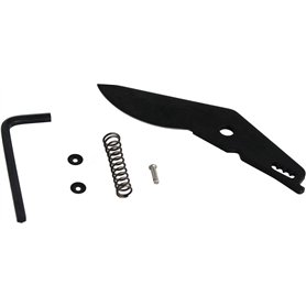 Greentech - Lot de 2 Lames de Rechange pour Sécateur de Jardin à Crémaillère - 2 Ressorts - Accessoires de Montage - Lame et Res