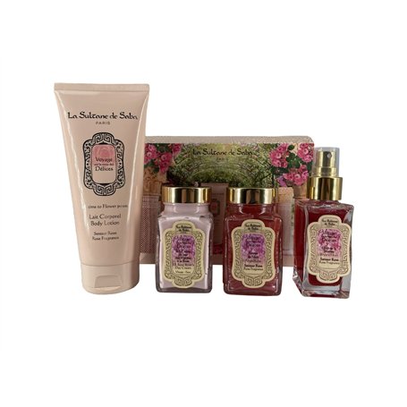 La sultane de Saba - Trousse de soins senteur Rose - Elixir de la mariée 50ml + BBcrème de jour des mariées 100ml + Baume de nui