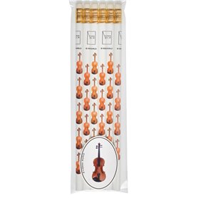 Crayons à papier avec gomme Violon Lot de 6 cadeau musique