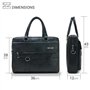 Waytex 71013 Sacoche Porte Documents Besace simili cuir, Mallette business Ordinateur et Tablette avec bandoulière Noir
