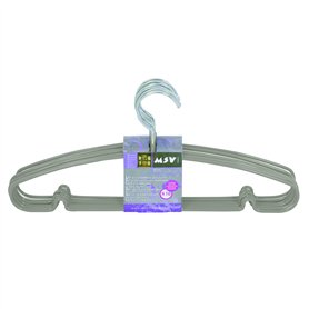 MSV - Lot de 10 Cintres en Acier Plastifié - Grande Solidité et Capacité de Charge