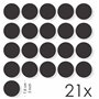 imaggge.COM Autocollants Anti-Collision pour Portes vitrées (Set de 21 Ronds Noirs) - Signalisation - Evitent Les Chocs Contre U