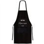 CADEAUX.COM - Tablier Cuisine Homme Noir Taille Unique 100% Polyester - Tablier Barbecue Homme Chef Papa - Cadeau fete des peres