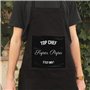 CADEAUX.COM - Tablier Cuisine Homme Noir Taille Unique 100% Polyester - Tablier Barbecue Homme Chef Papa - Cadeau fete des peres