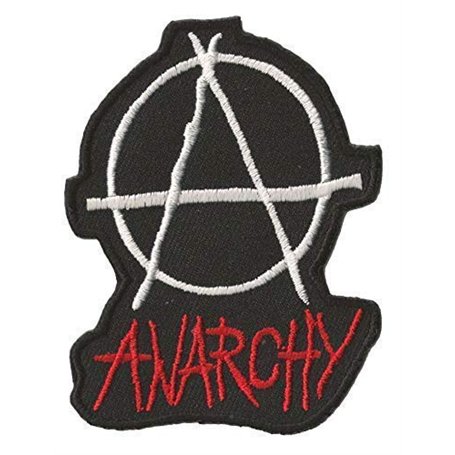 Patche Écusson Anarchie Anarchiste Cerclé Patch Brodé Thermocollant