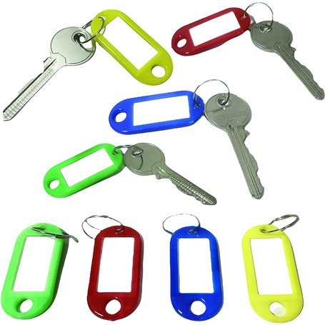 PARENCE.- Lot de 20 Porte Clefs Etiquettes à Inscrire/Bagages