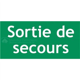 Panneau"Sortie de secours" 300 X 150 mm PVC rigide