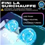 KLIM Everest - Support Ordinateur Portable Ventilé - Nouveauté 2024 - Refroidisseur PC Portable à Turboventilateur (4300 RPM) et