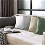 Dreamzie Taie Oreiller 40x60 Coton (Lot De 2) Taies d'Oreillers 100% Coton Lavé Aspect Lin, Housse de Coussin avec Fermeture Ecl