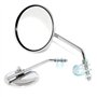 cyclingcolors 2x rétroviseur vélo chromé rond 75mm à collier réversible gauche droite guidon 22mm cycle ville route vintage (1 P