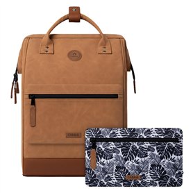 CABAIA - Sac à Dos Adventurer Moscou - Maxi 23L - Déperlant - Compartiment Ordinateur Portable 15" - 2 Poches - Certifié Vegan -