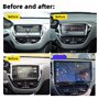 Sound-way Kit de Montage Autoradio, Façade Cadre de Radio 10.1"/ 9" Pouces, Adaptateur Compatible avec Peugeot 208/2008 2013-201