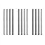 Pailles courtes en INOX 304 | Lot de 10 | Marque française Novela Global (Argent)