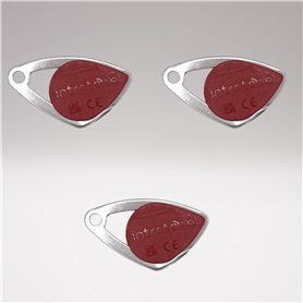 Lot de 3 Badges de Proximité Intratone rouge 08-0104 – Sécurisé RFID | Étanche IP68 | Accès Contrôlé pour Copropriétés et Immeub