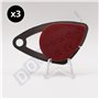 Lot de 3 Badges de Proximité Intratone rouge 08-0104 – Sécurisé RFID | Étanche IP68 | Accès Contrôlé pour Copropriétés et Immeub