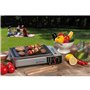 KEMPER - Plancha gaz portable 2300W plaque anti adhésive + 2 cartouches de gaz camping + Valise de transport