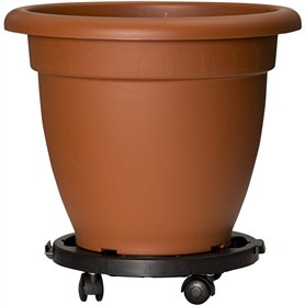KZ GARDEN - Support à Roulettes Rond diamètre 30 x 7 cm 4 roues - Porte Plante