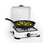 INTEC - Plaque de cuisson gaz 1 feu 1500W Brûleur acier Réchaud Gaz butane ou propane Blanc laqué Grille Couvercle