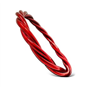 Yvelise Bracelet torsadé femme - Jonc bouddhiste - Rouge foncé - 23