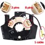 Partsline Contacteur tournant Capteur angle de braquage commodo clignotant compatible avec Qashqai, Note, Micra, X-Trail équival