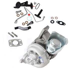 Partsline Turbo avec kit montage (sans retour de consigne) compatible avec Berlingo C2 C3 C4 C5 FOCUS 1007 206 207 3008 307 308