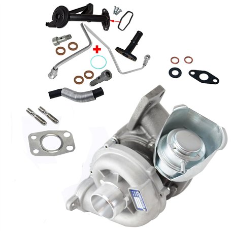 Partsline Turbo avec kit montage (sans retour de consigne) compatible avec Berlingo C2 C3 C4 C5 FOCUS 1007 206 207 3008 307 308