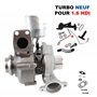 Partsline Turbo avec kit montage (sans retour de consigne) compatible avec Berlingo C2 C3 C4 C5 FOCUS 1007 206 207 3008 307 308 
