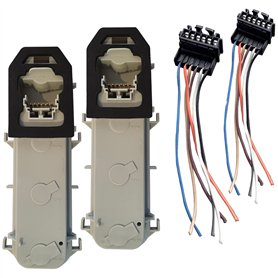 (Lot de 2) Prise Réparation Faisceau Connectique avec Fiche Electrique + Platine pour Feux Arrière Gauche ET Droit compatible av