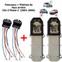 (Lot de 2) Prise Réparation Faisceau Connectique avec Fiche Electrique + Platine pour Feux Arrière Gauche ET Droit compatible av