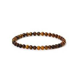 Bracelet en Pierres Naturelles véritables Oeil de tigre Perles de taille 4MM Pierres fines et Précieuses Bracelet Homme Bijoux H