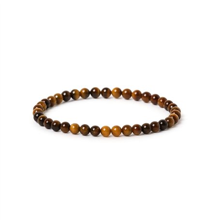 Bracelet en Pierres Naturelles véritables Oeil de tigre Perles de taille 4MM Pierres fines et Précieuses Bracelet Homme Bijoux H