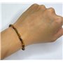 Bracelet en Pierres Naturelles véritables Oeil de tigre Perles de taille 4MM Pierres fines et Précieuses Bracelet Homme Bijoux H